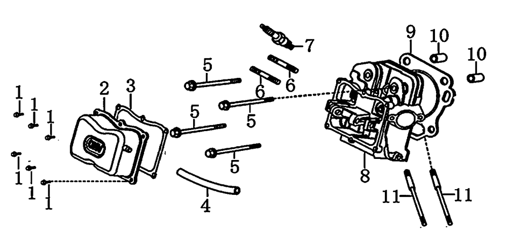 Cylinder Head Diagram and Parts List for 0060382 (7613085A - 8717120A)(2014) Generac Generator