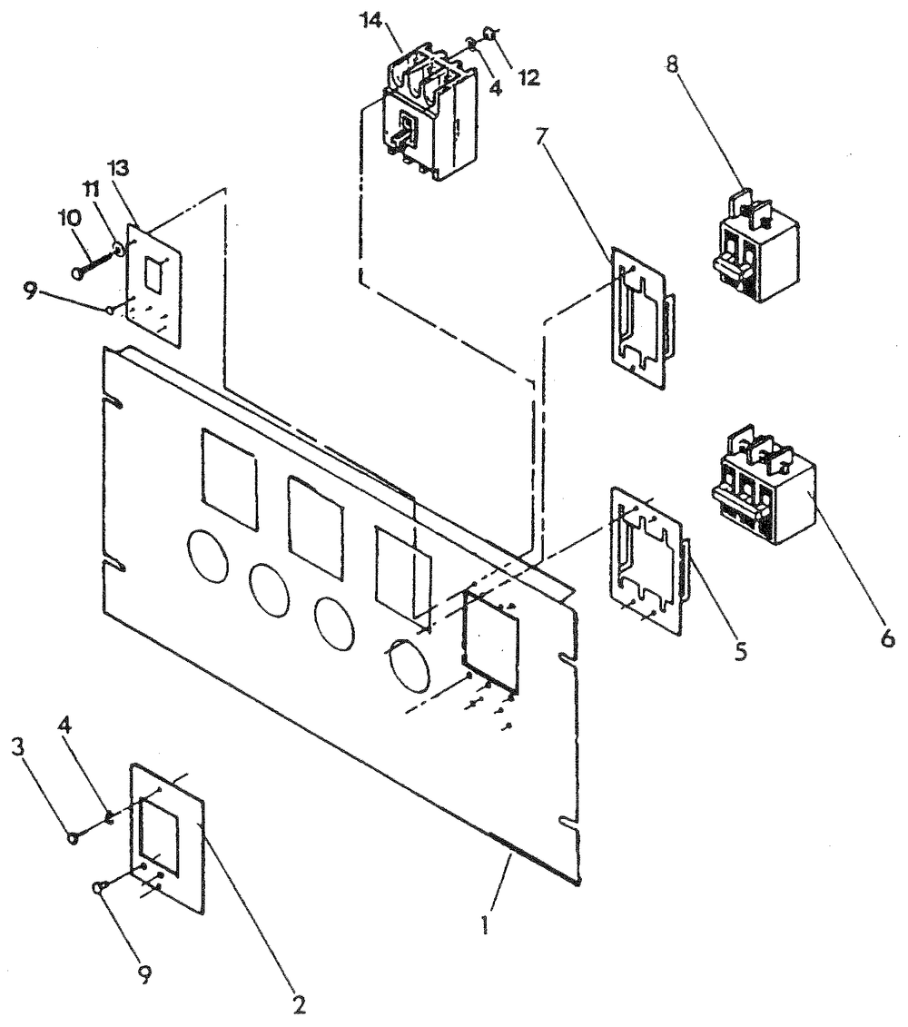 Circuit Breaker Diagram and Parts List for 0042840 (3197454)(2014) Generac Generator