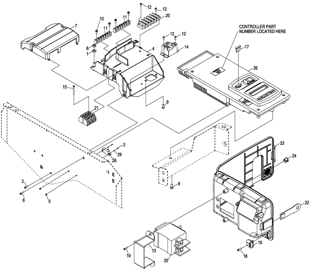 Control Panel Diagram and Parts List for 0059161 (8220550 - 8244578)(2013) Generac Generator