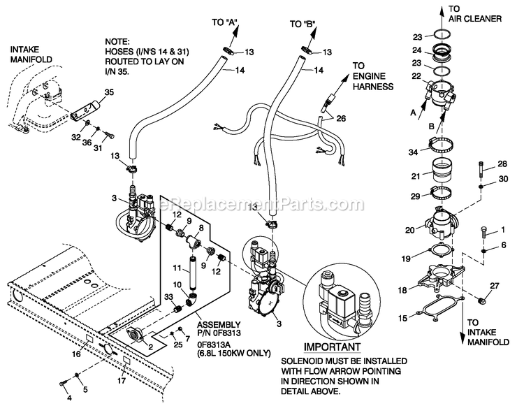 Fuel Lp Vapor C5 Cpl 6.8l Diagram and Parts List for QT10068JVAN (5005273)(2008) Generac Generator