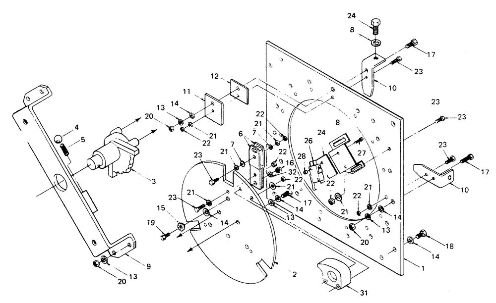 Switch Frame Diagram and Parts List for 8301-1  Generac Welder