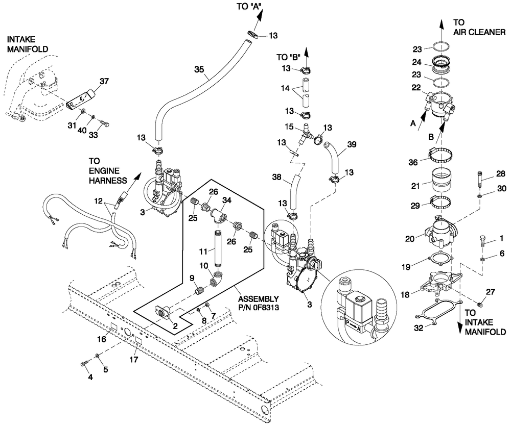 Fuel Natural Gas G3 6.8l 100kw/5.4l80kw Diagram and Parts List for QT08054AVSNA (5228684)(2008) Generac Generator