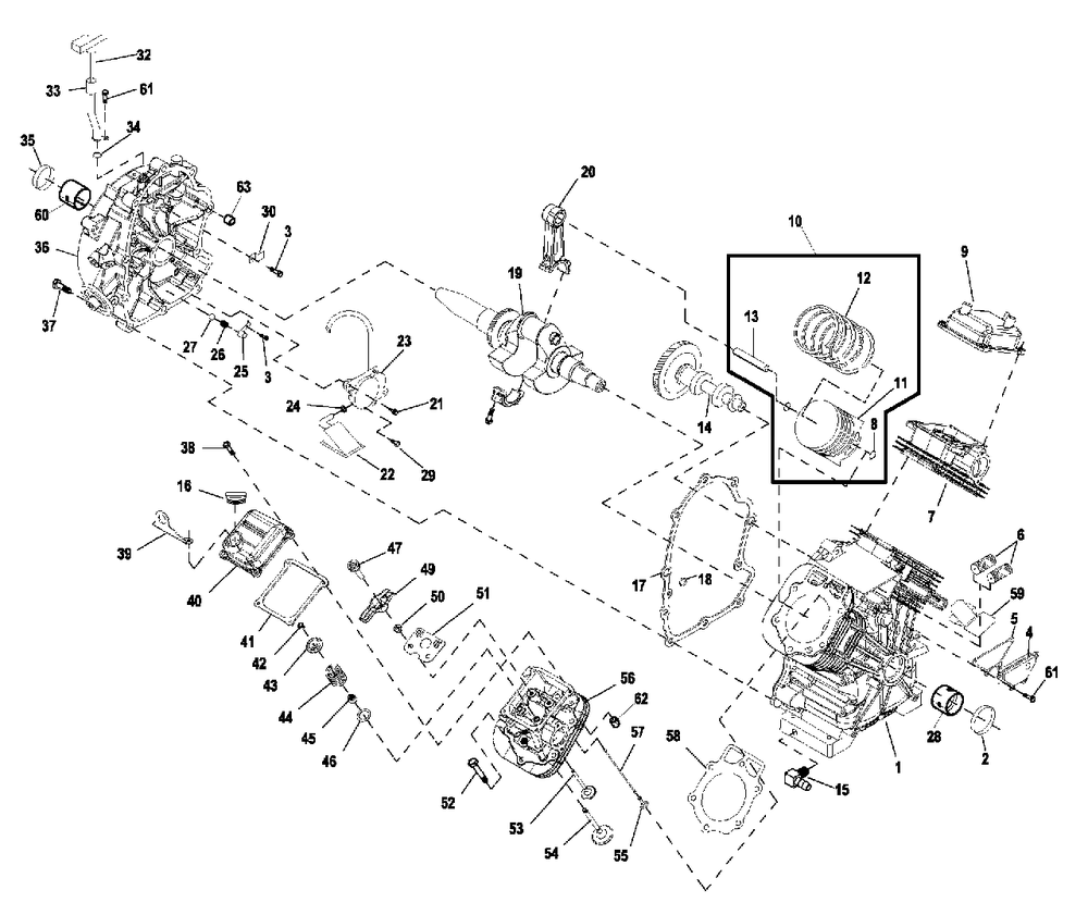 Ev Engine Gth990 Port Univ (0j3071) Diagram and Parts List for GP1750 (9366230 - 50058641)(2015) Generac Generator