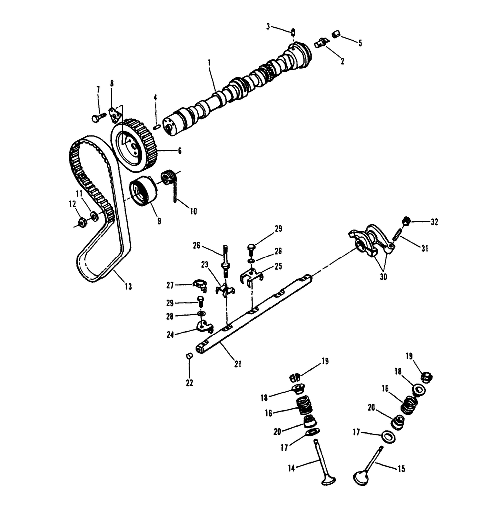 Camshaft And Valve Mechanism Diagram and Parts List for 9679-0  Generac Generator