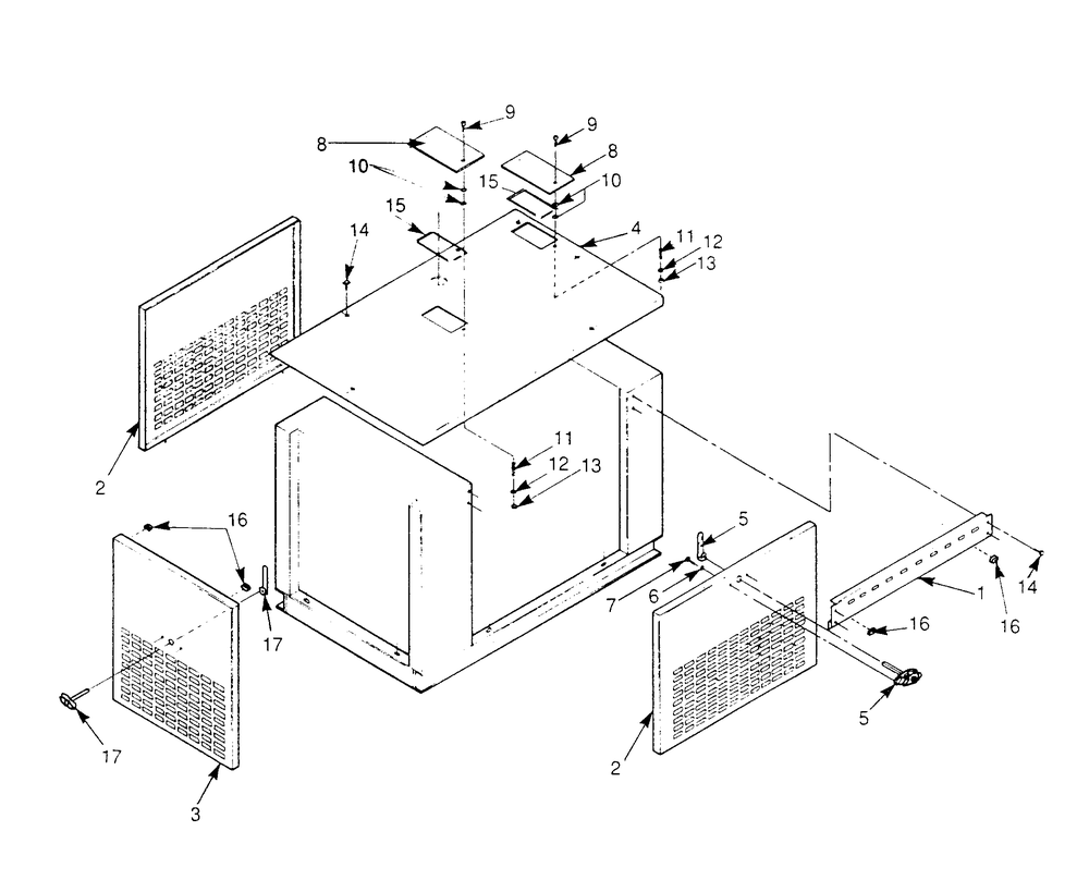 Compartment Diagram and Parts List for 9105-0  Generac Generator