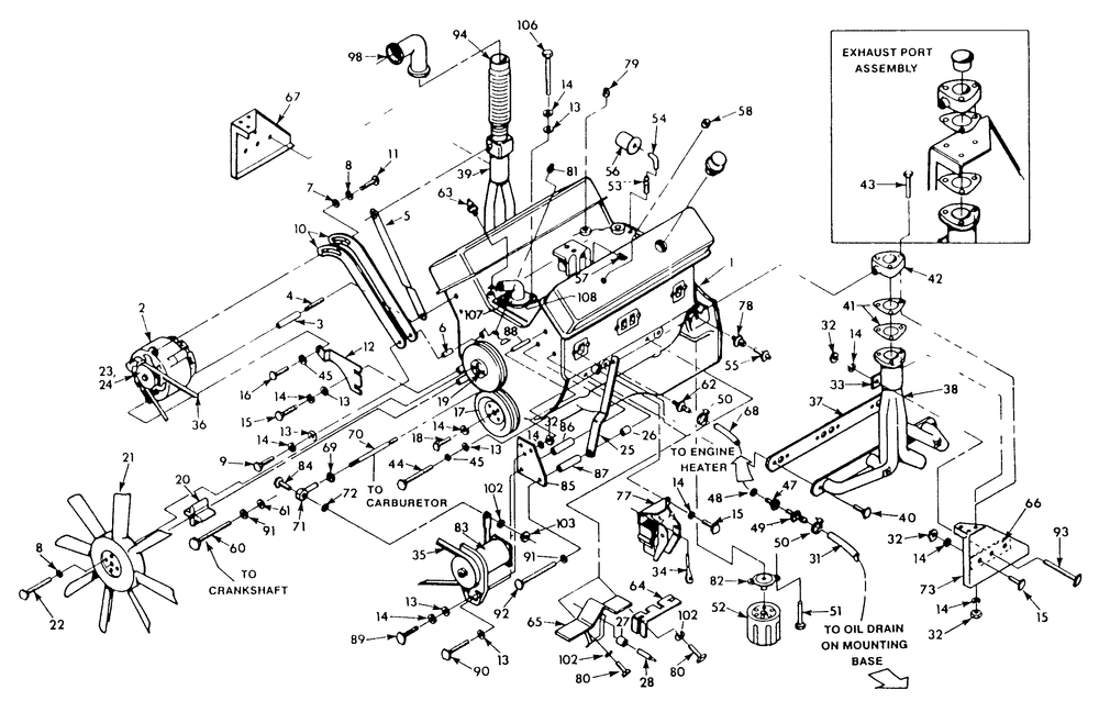 5.0 Liter Engine (Part 2) Diagram and Parts List for 9303-3  Generac Generator