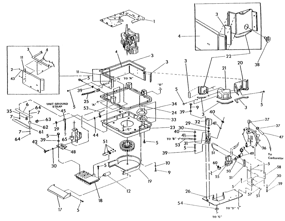 Sheet Metal Diagram and Parts List for 0803-2  Generac Generator