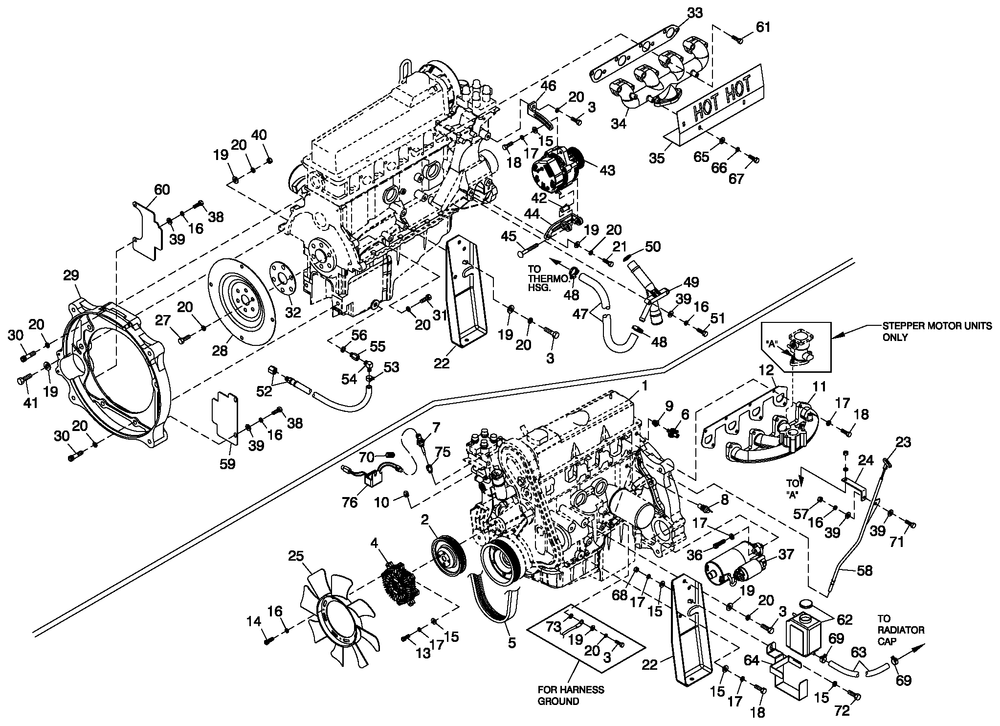 Ev Engine Common Parts 2.5l G3 Diagram and Parts List for 0050280 (3960659)(2004) Generac Generator