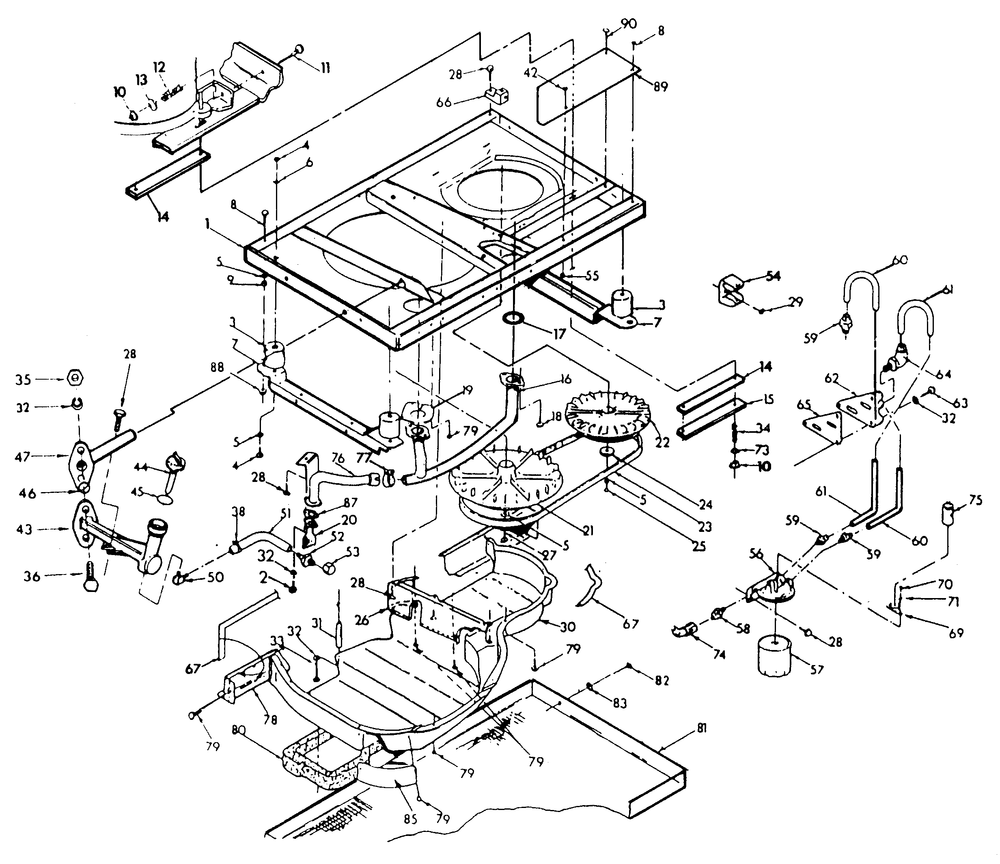 Base And Pulleys (Base Exhaust) Diagram and Parts List for 9290-1  Generac Generator