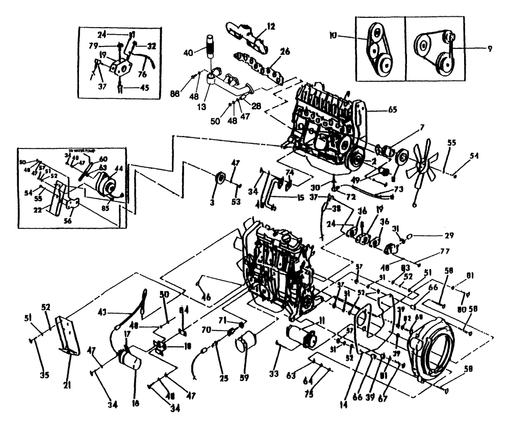 Engine Parts Diagram and Parts List for 0845-2  Generac Generator
