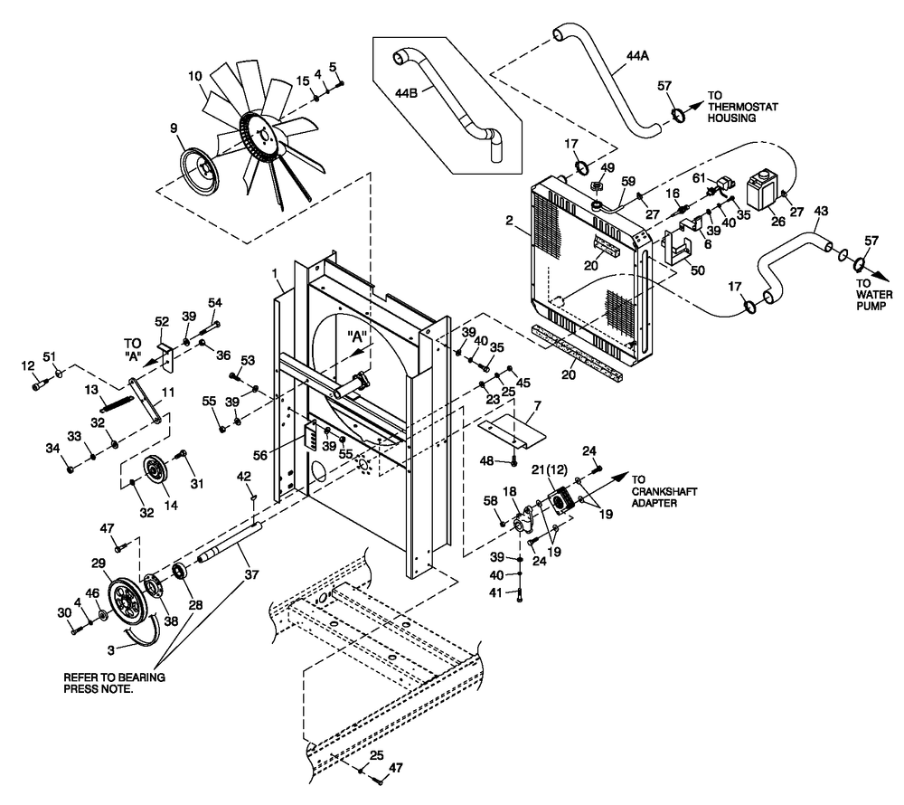Fuel System Emissions Diagram and Parts List for 0053400 (4828205 - 4838659)(2007) Generac Generator