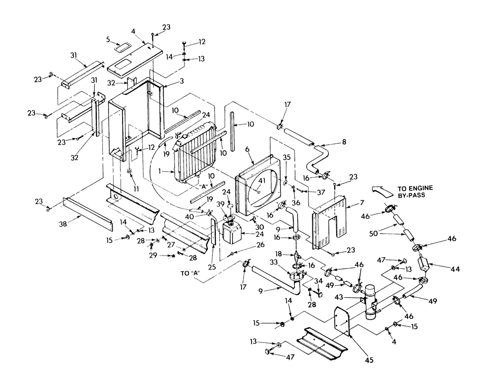 Radiator (Part 1) Diagram and Parts List for 9105-5  Generac Generator