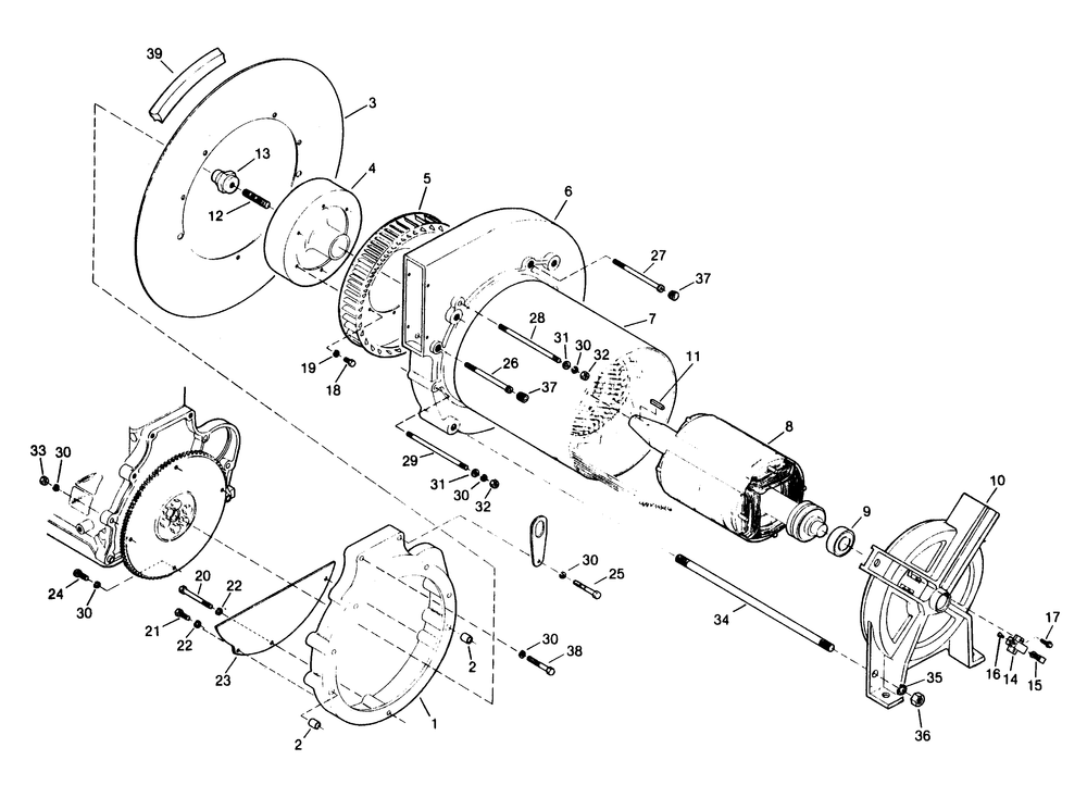 Alternator Diagram and Parts List for 1009-A  Generac Welder