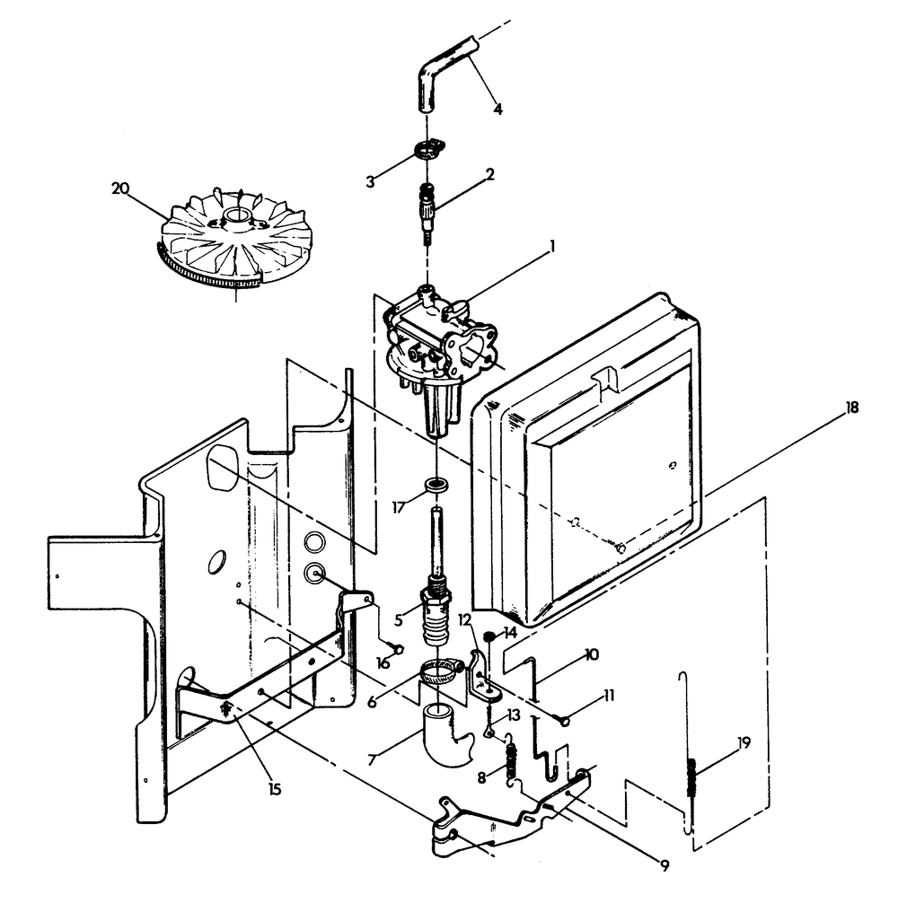 Gasoline Fuel Carburetor Diagram and Parts List for 9007-0  Generac Generator