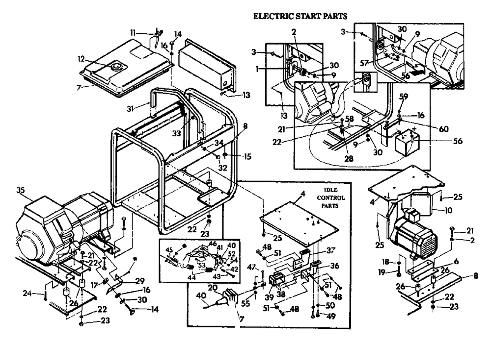 Cradle Drawing No. 80841 Diagram and Parts List for C8000 (5563-0)(5563-0) Generac Generator