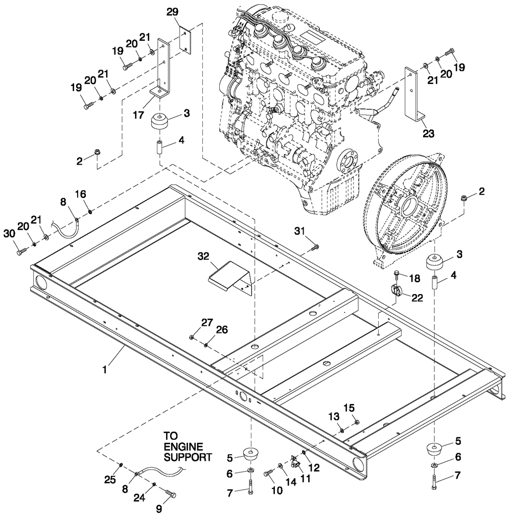 Mounting Base 2.4l C2 Diagram and Parts List for ET03624JNAX (6617283 - 7029174)(2012) Generac Generator