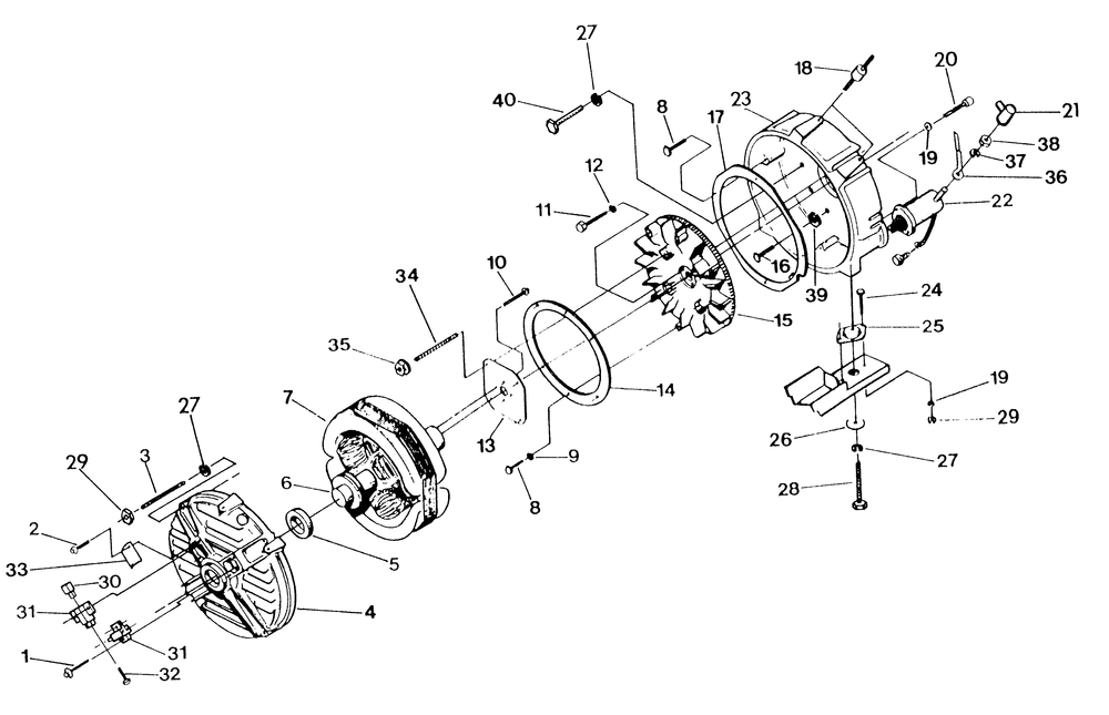 Generator Diagram and Parts List for 9343-0  Generac Generator