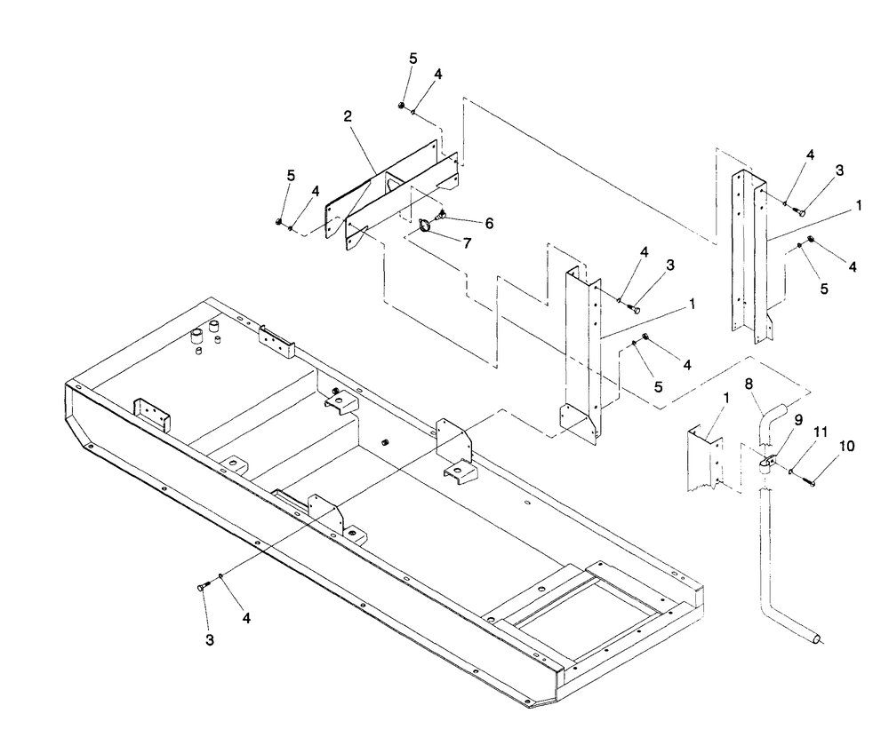Center Lift Diagram and Parts List for 4064-0  Generac Generator