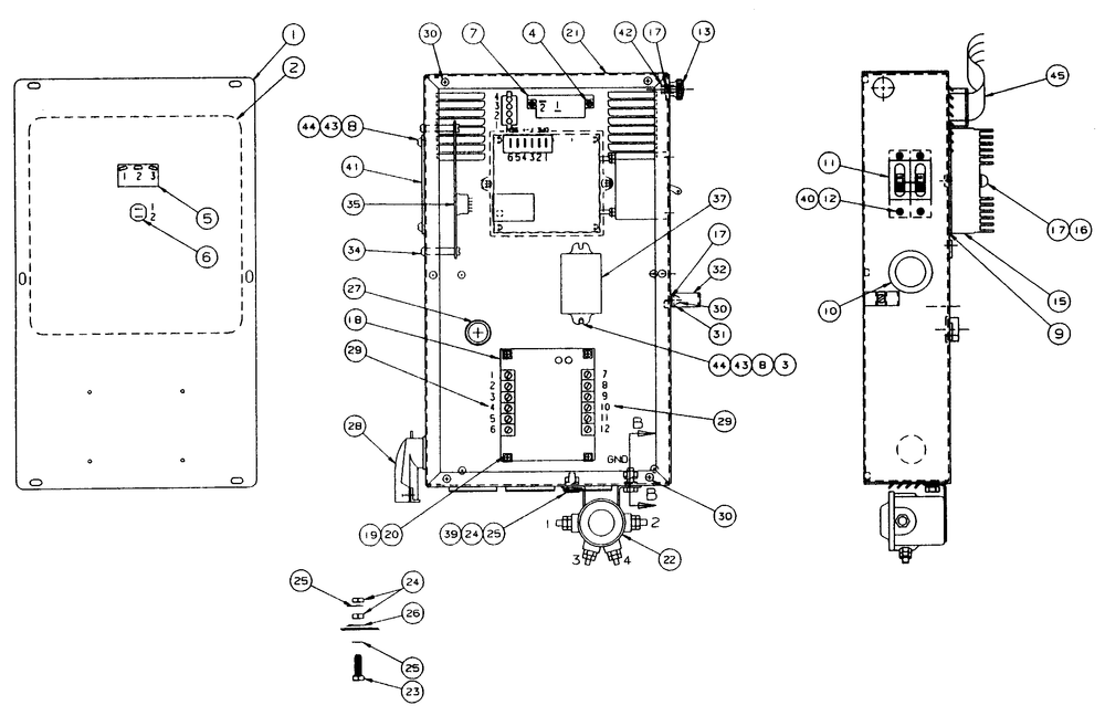 Control Panel Diagram and Parts List for 9260-3  Generac Generator
