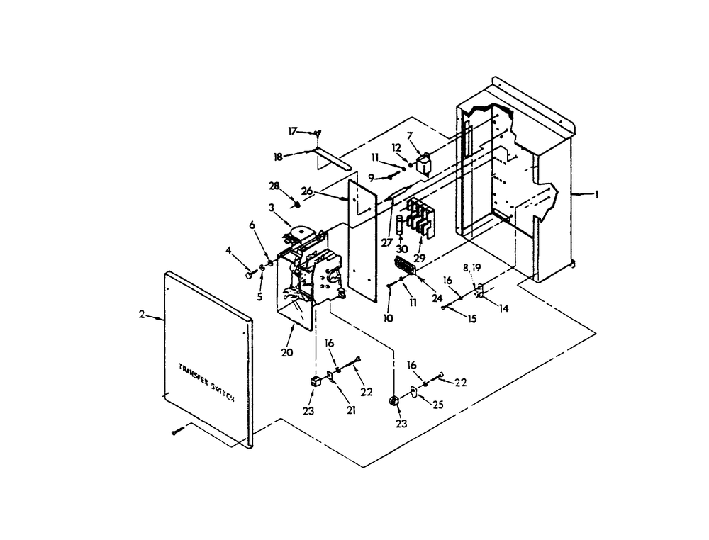 Transfer Switch Diagram and Parts List for 9008-9  Generac Generator