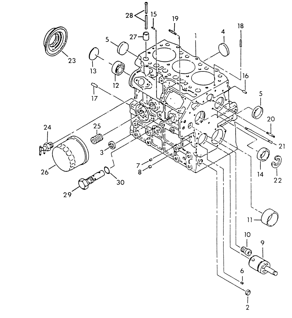 Cylinder Block Diagram and Parts List for 9343-0  Generac Generator
