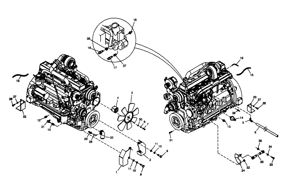 Engine 4.5l Diagram and Parts List for 4363-1  Generac Generator