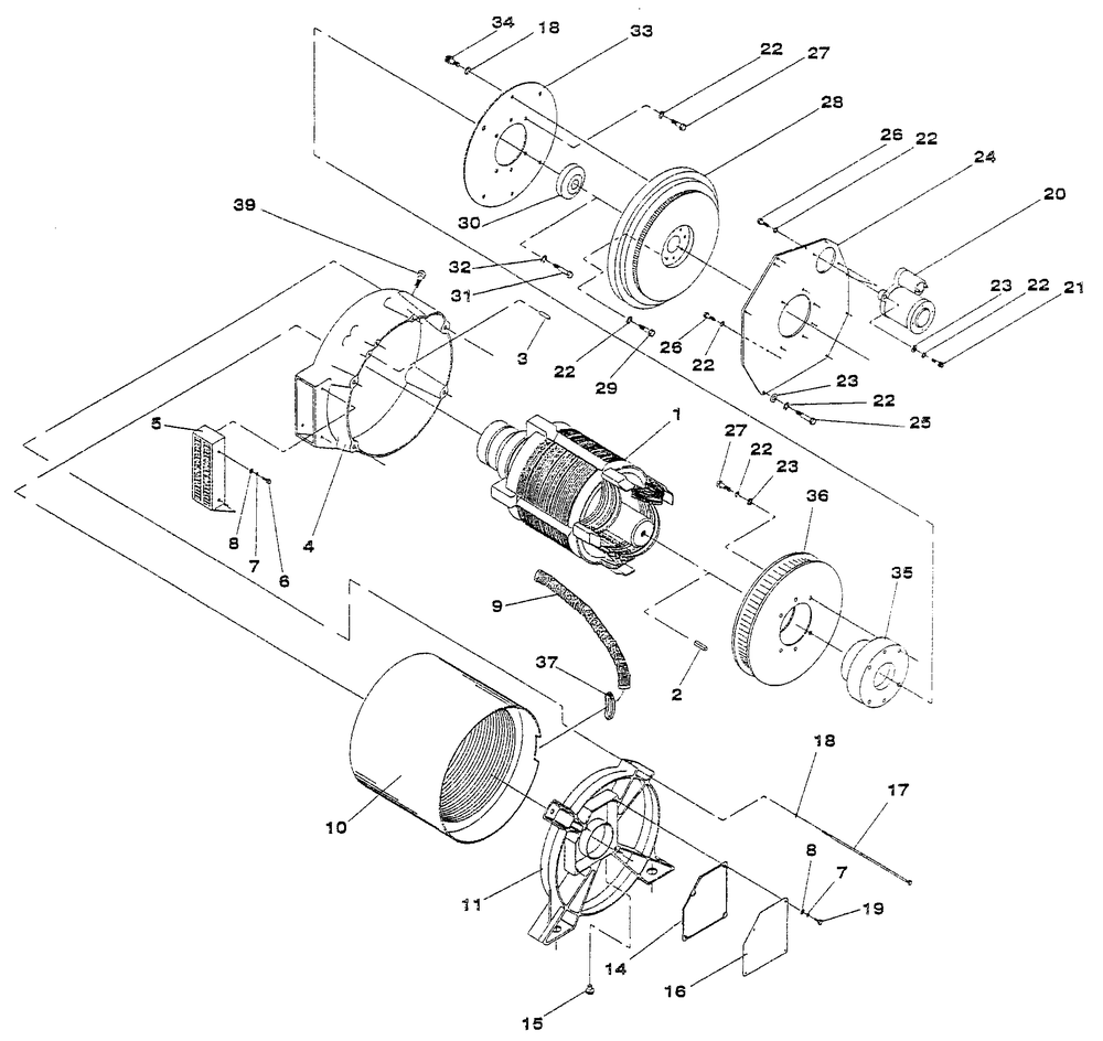Generator Diagram and Parts List for 4136-0  Generac Generator