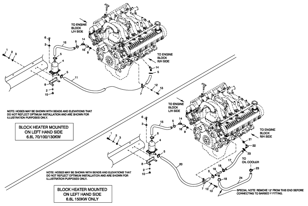 Block Heater 6.8l C5 Diagram and Parts List for QT15068AVNYA (5825782)(2010) Generac Generator