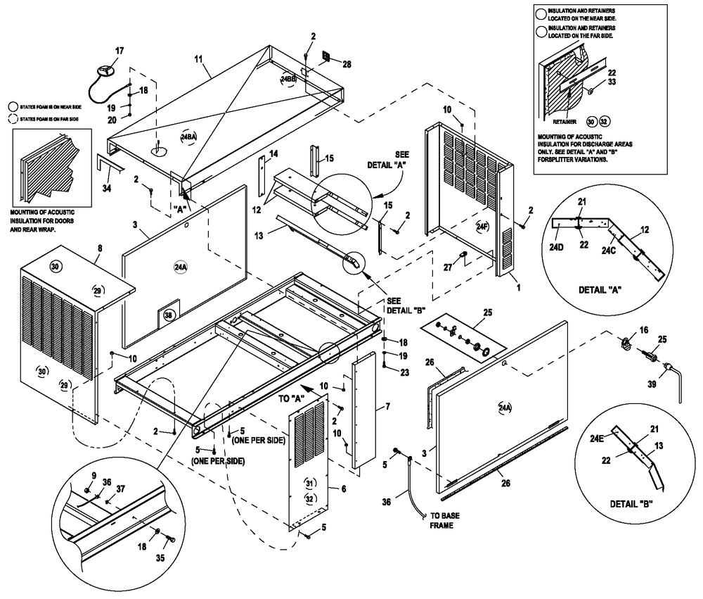 Ev Enclosure C2 Diagram and Parts List for ET04524JNSX (6136189 - 6805138)(2011) Generac Generator