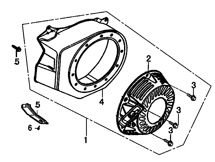 Starter Diagram and Parts List for 0060372 (7696193A - 8975940A)(2014) Generac Generator
