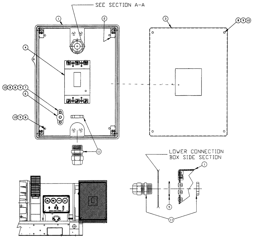 Circuit Breaker Diagram and Parts List for 4299-0  Generac Generator