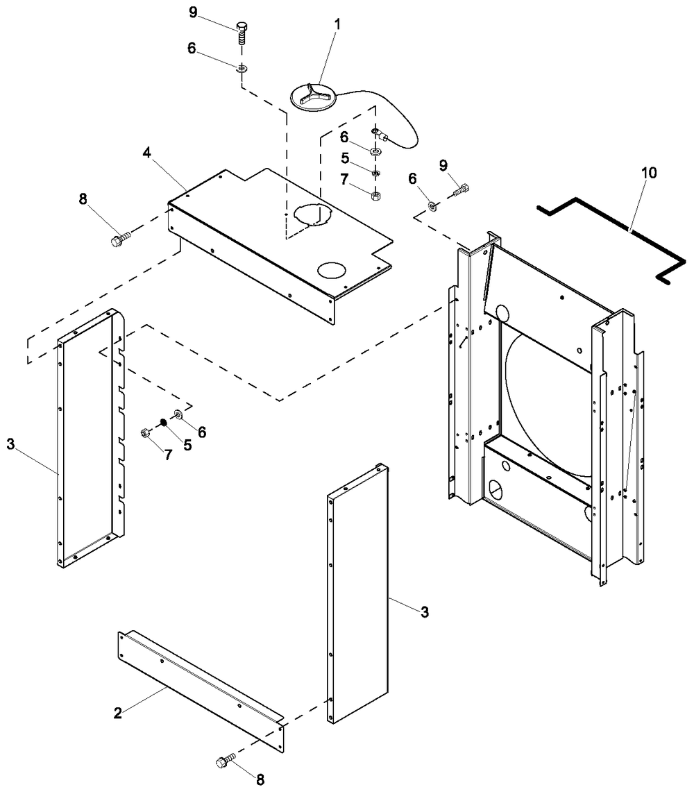 Ev Front Air Duct 4.2l G3 Tel Diagram and Parts List for 0057091 (5304977)(2009) Generac Generator