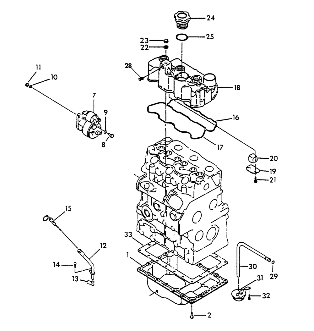 Top Cover, Oil Pan And Starter Motor Diagram and Parts List for 8950-2  Generac Generator