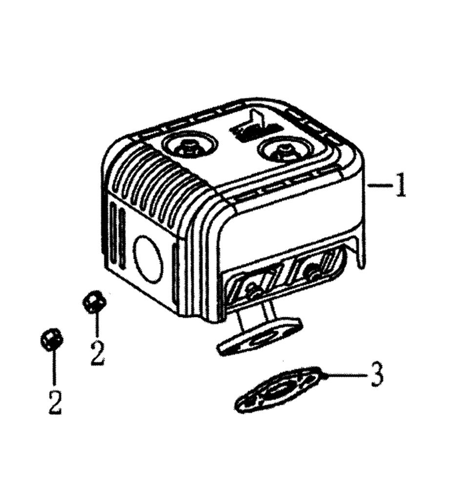 Muffler Diagram and Parts List for 006023-0  Generac Pressure Washer