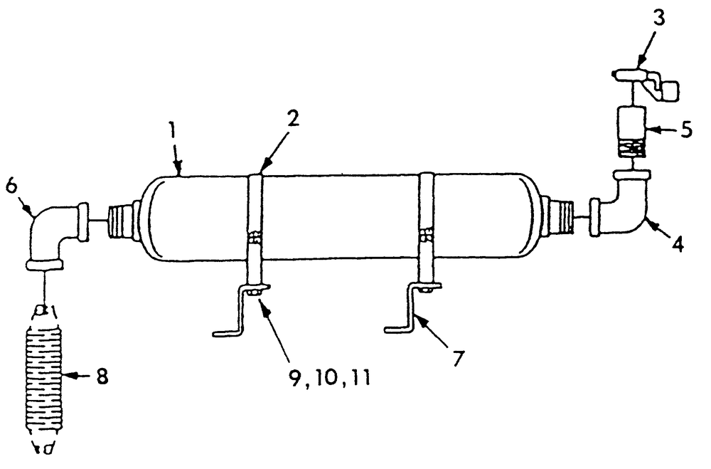 Exhaust Muffler Diagram and Parts List for 9303-8  Generac Generator