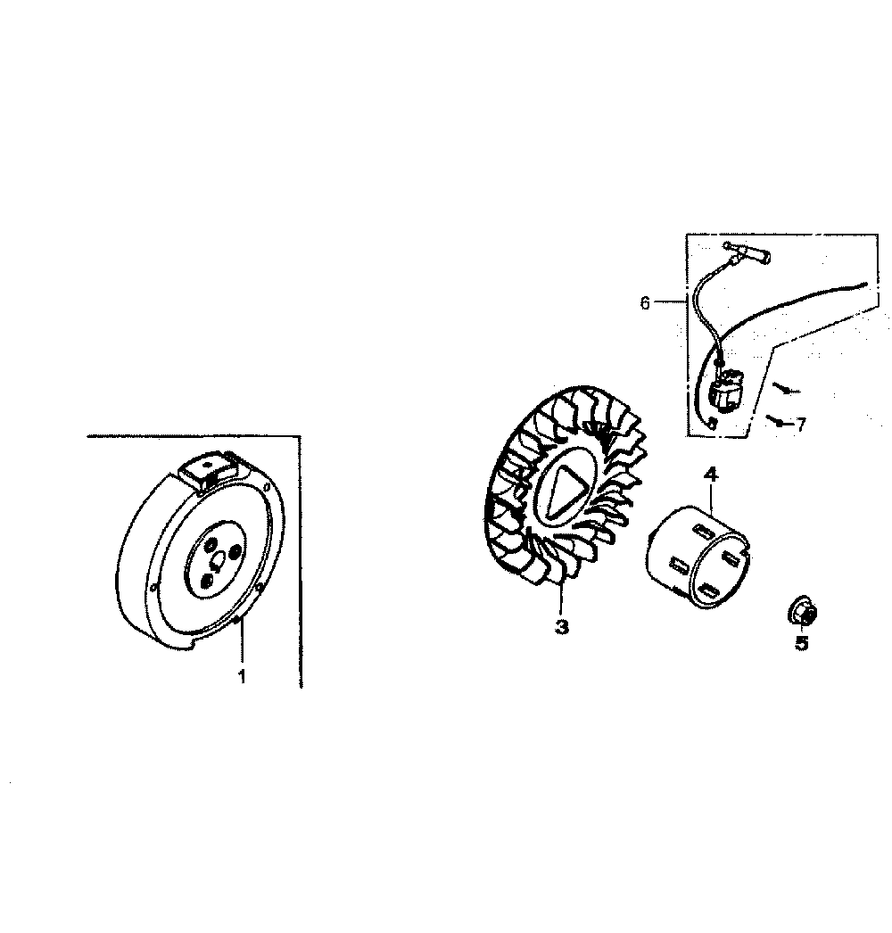 Flywheel Diagram and Parts List for GP6500-5940-1  Generac Generator