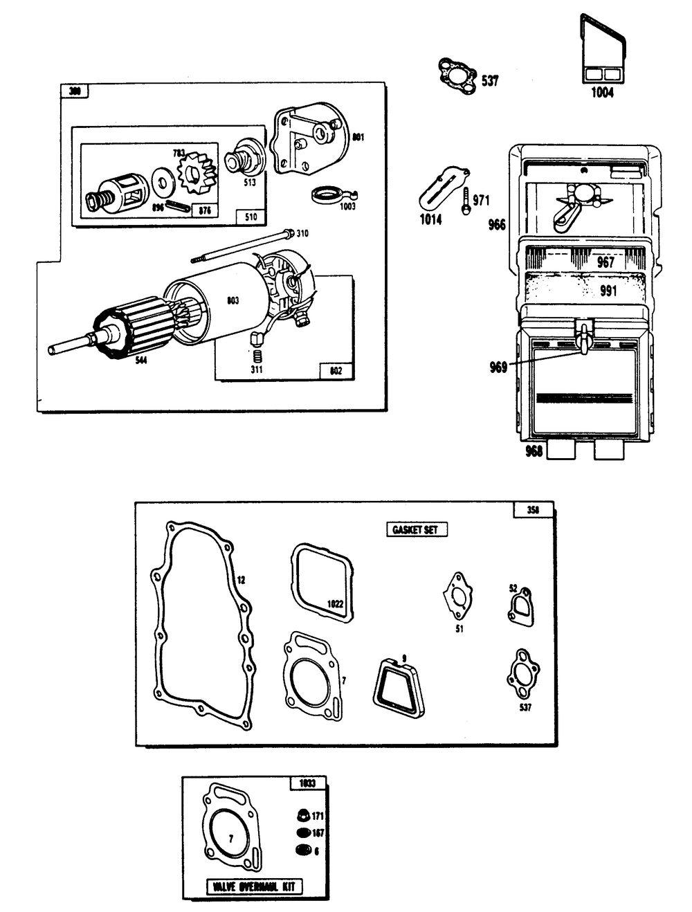 Engine Parts (Part 2) Diagram and Parts List for 9008-2  Generac Generator
