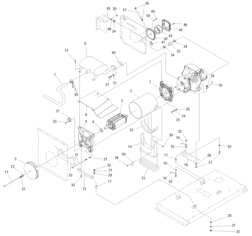 Generator 2 Diagram and Parts List for 0050950 (0405V00490 - 3305V03396)(2005) Generac Generator