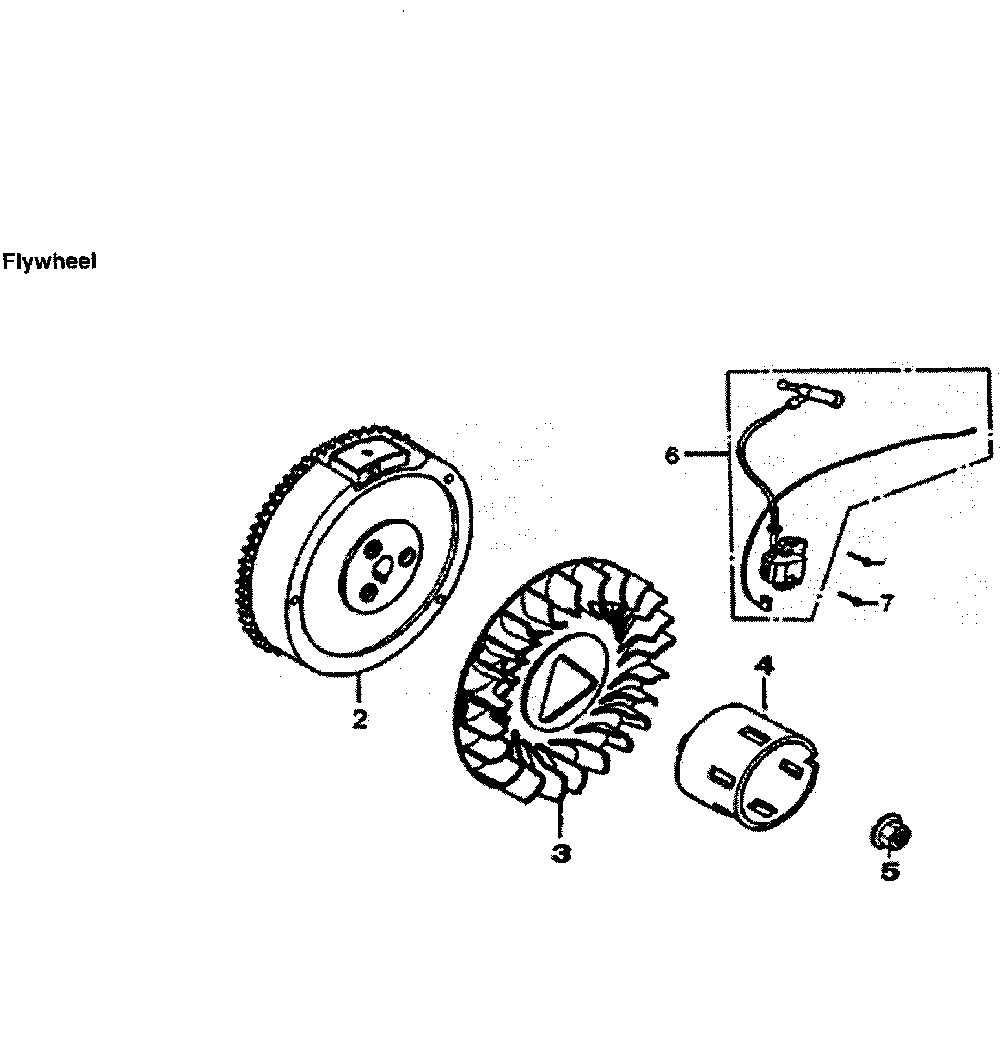 Flywheel Diagram and Parts List for 5941-2  Generac Generator