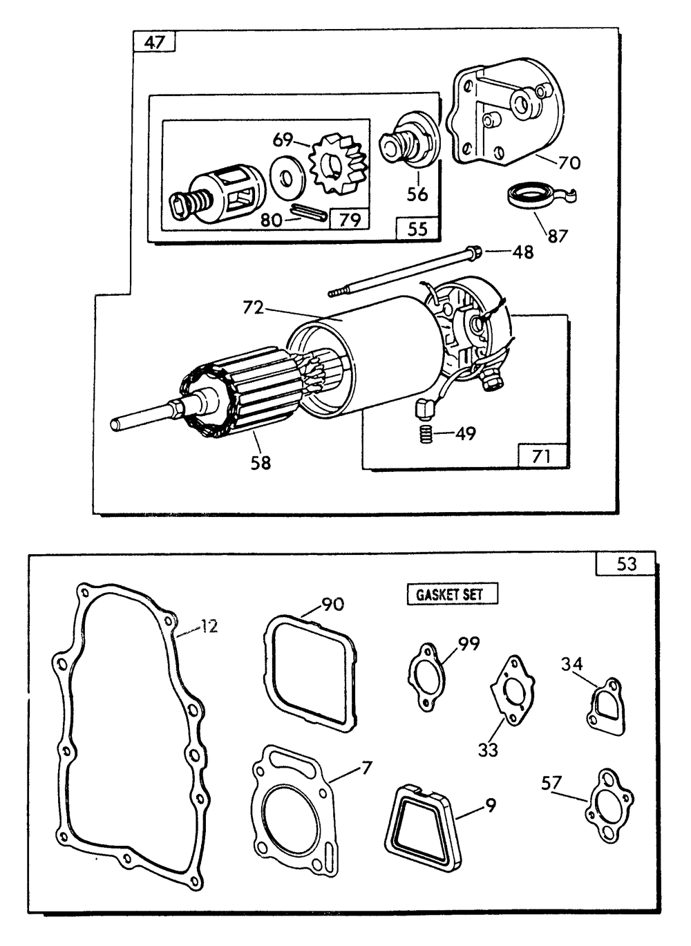 V-Twin Engine Iii Diagram and Parts List for 9843-2  Generac Generator
