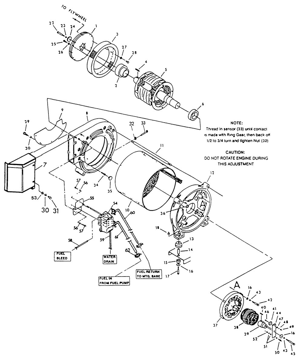 Generator (Part 2) Diagram and Parts List for 9134-2  Generac Generator