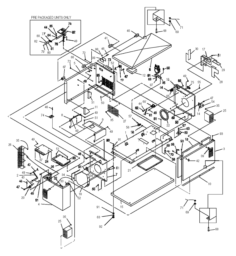 Enclosure 1 Diagram and Parts List for 0046753 (3981591 - 5694397)(2014) Generac Generator