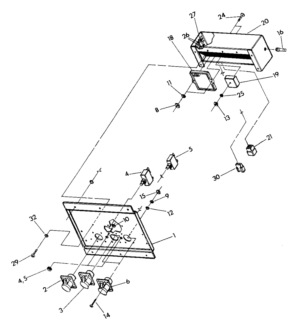 Control Panel (10/95) Diagram and Parts List for EC4000D (9219-0)(9219-0) Generac Generator