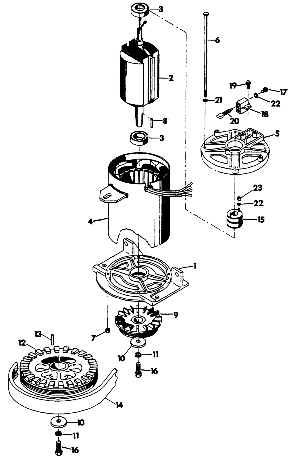 Alternator Diagram and Parts List for 6246-5  Generac Generator