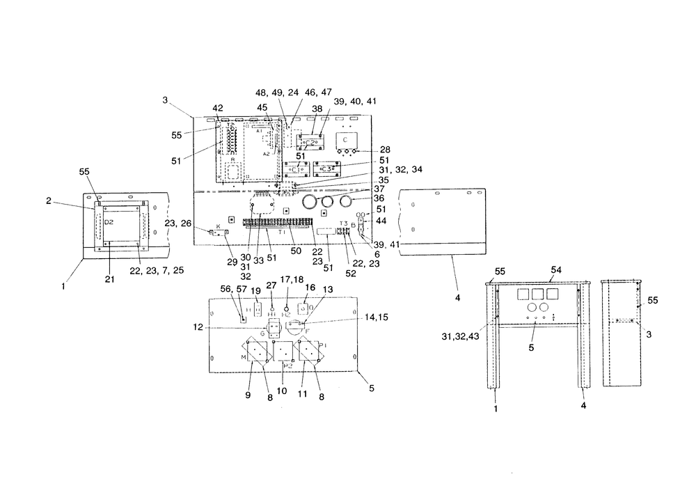 Control Console Diagram and Parts List for 9105-0  Generac Generator