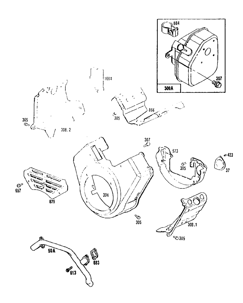 Exhaust Diagram and Parts List for 3ZC40A (9404-2)(9404-2) Generac Generator