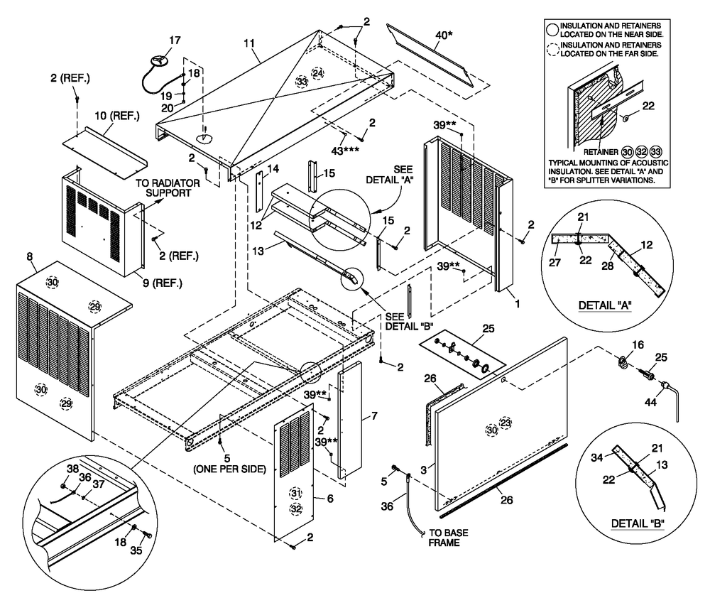 Enclosure C2 Diagram and Parts List for 0052260 (0005V08705)(2005) Generac Generator