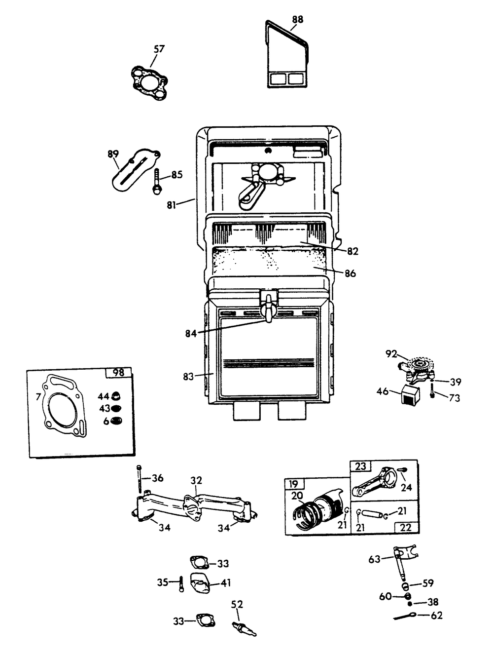 V-Twin Engine Parts (Part 3) Diagram and Parts List for 9067-7  Generac Generator
