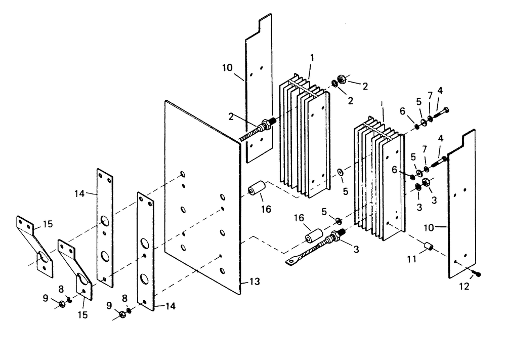 Diode Plate Diagram and Parts List for 8248-1  Generac Welder