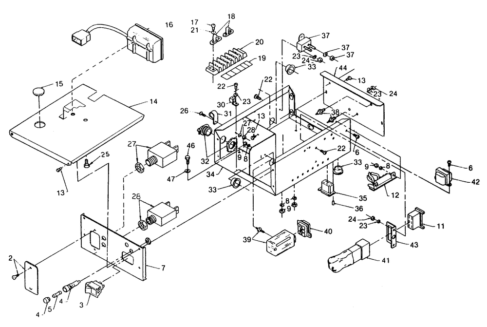 Generator Panel Diagram and Parts List for 8698-0  Generac Generator